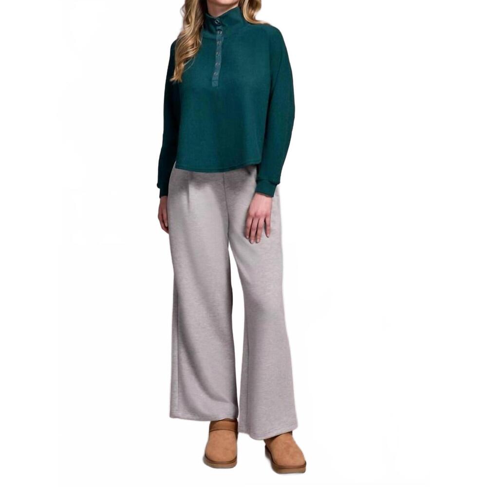 NEW TRIBAL johnny collar ribbed henley top in silverpine